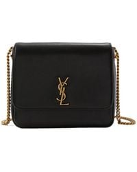 Saint Laurent - Kate Logo Plaque Shoulder Bag - Lyst