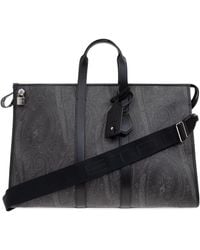 Etro - Large Paisley-Print Strapped Travel Bag - Lyst