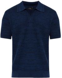 Etro - Textured Knit Polo Shirt - Lyst