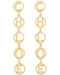 Chloé - Chloé Logo Drop Earrings - Lyst