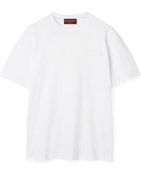 Gucci - Logo Embroidered Crewneck T-Shirt - Lyst