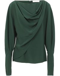 Chloé - Chloé Draped Long-Sleeved Top - Lyst