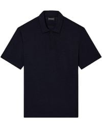 Emporio Armani - Logo Embroidered Short-Sleeved Polo Shirt - Lyst