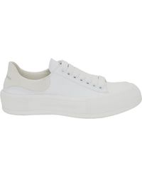 McQueen - Deck Plimsoll Lace-Up Sneakers - Lyst