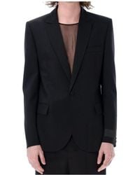 Valentino - Logo Patch Single-Breasted Tailored Blazer - Lyst