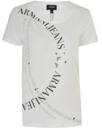 Armani Jeans - Printed T-Shirt - Lyst