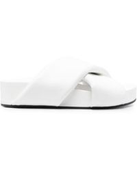 Jil Sander - Open Toe Cross Strap Sandals - Lyst