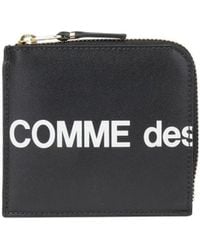 Comme des Garçons - Comme Des Garçons Wallet Logo Printed Zipped Wallet - Lyst