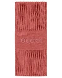 Gucci - Wool Cashmere Scarf With Embroidery - Lyst