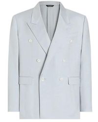 Dolce & Gabbana - Shantung Viscose Double-Breasted Jacket - Lyst