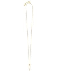 Saint Laurent - Sim Key And Rhinestone Charm Necklace - Lyst