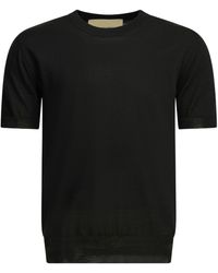 Valentino - Vlogo Signa Short-Sleeve Knitted Sweater - Lyst