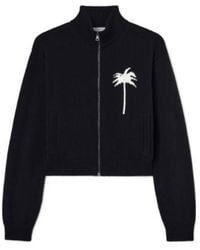Palm Angels - Palm Tree Knitted Track Top - Lyst