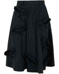 Moschino - Collared Detailed Poplin Skirt - Lyst