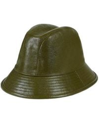 Gucci - Leather Logo-Plaque Bucket Hat - Lyst