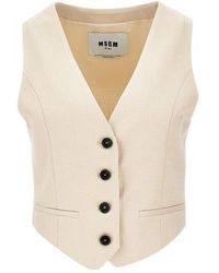 MSGM - Buttoned Waistcoat - Lyst