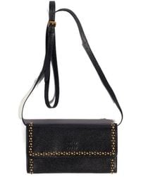 Miu Miu - Leather Wallet With Shoulder Strap - Lyst