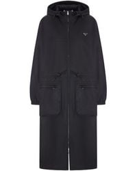 Prada - Re-Nylon Hooded Trench Coat - Lyst