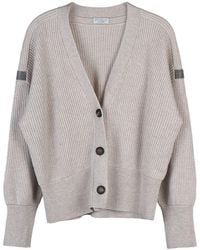 Brunello Cucinelli - Long-Sleeved Cardigan - Lyst