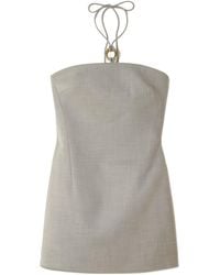 SIR. - Solene Embellished Woven Halterneck Mini Dress - Lyst