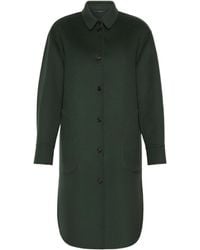 Max Mara - Virgin Wool Button-Down Coat - Lyst