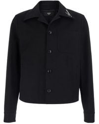 Amiri - Logo Collar Buttoned Jacket - Lyst