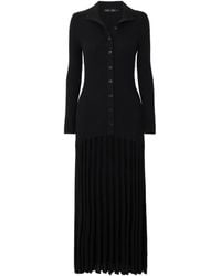 Proenza Schouler - Jada Pleated Ribbed-Knit Wool Maxi Dress - Lyst