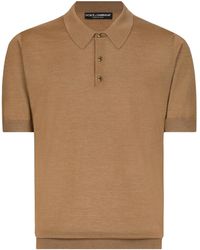 Dolce & Gabbana - Cashmere-Silk Polo Shirt - Lyst