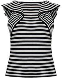 Max Mara - Vieste Striped Ruffled Top - Lyst