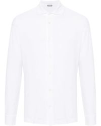 Zanone - Classic-Collar Cotton Shirt - Lyst