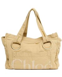 Chloé - Chloé Logo Printed Plage Tote Bag - Lyst