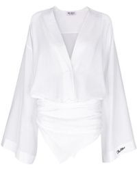 The Attico - The V-Neck Mini Shirt Dress - Lyst