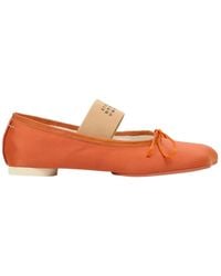 MM6 by Maison Margiela - Atomic Bow-Detailed Satin Ballerina Shoes - Lyst