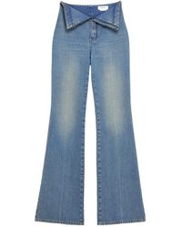 McQueen - Fold Over Waist Jeans - Lyst