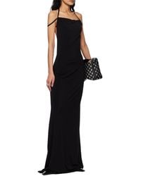 Marine Serre - Draped Jersey Cowl Neck Dress - Lyst