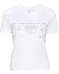 Chiara Ferragni - Studded-Logo Cotton T-Shirt - Lyst