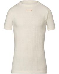 Maison Margiela - Logo Patch Knitted T-Shirt - Lyst