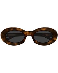 Saint Laurent - Eyewear Oval Frame Sunglasses - Lyst