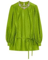 Valentino - Embroidered Plus De Pois Jacquard Top - Lyst