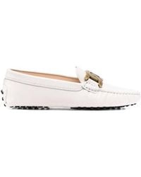 Tod's - Kate Logo Engraved Loafers - Lyst
