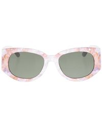 Linda Farrow - X Sara Shakeel Debbie Floral Printed Sunglasses - Lyst