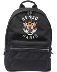 KENZO - Logo Embroidered Zip-Up Backpack - Lyst