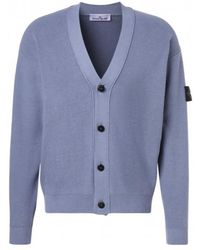 Stone Island - Logo Patch Cardigan - Lyst