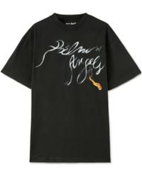 Palm Angels - Logo Printed Crewneck T-Shirt - Lyst