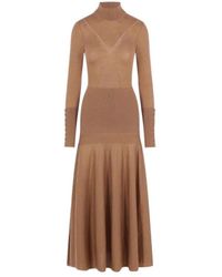 Rabanne - Button-Cuff Turtleneck Maxi Dress - Lyst