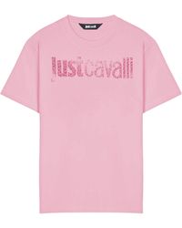 Just Cavalli - Studded Logo T-Shirt - Lyst