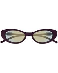 Gucci - Eyewear G String Oval Frame Sunglasses - Lyst