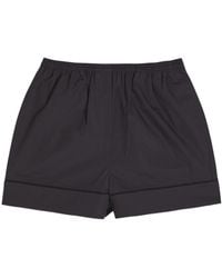 Rohe - Embroidered Cotton-Poplin Shorts - Lyst