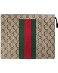 Gucci - Web Gg Supreme Wash Bag - Lyst