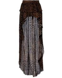 Blumarine - Asymmetric Ruffled Printed Maxi Skirt - Lyst